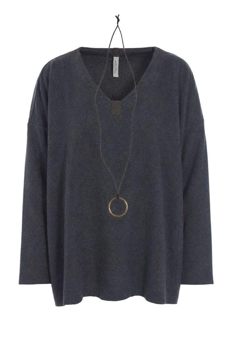 Henriette Steffensen Top & Necklace | Soft Black