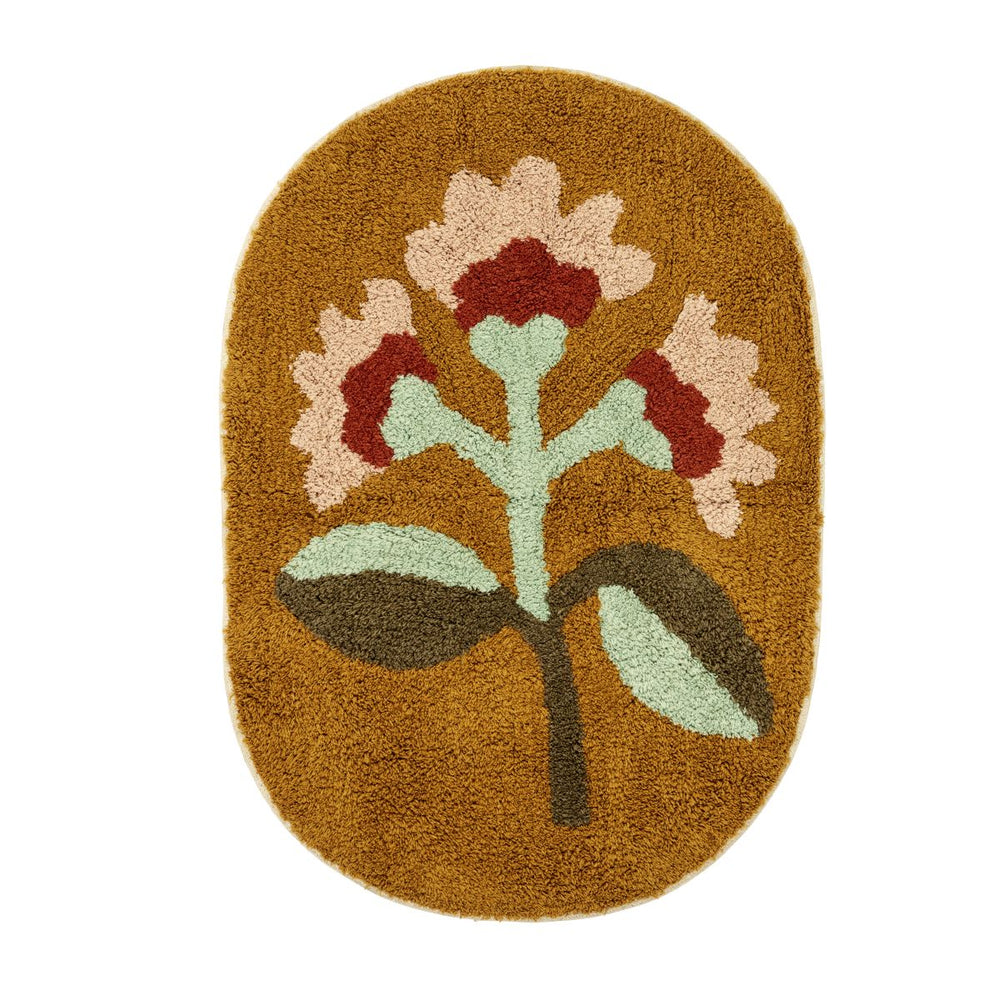 Oval Bath Mat | Burnt Orange