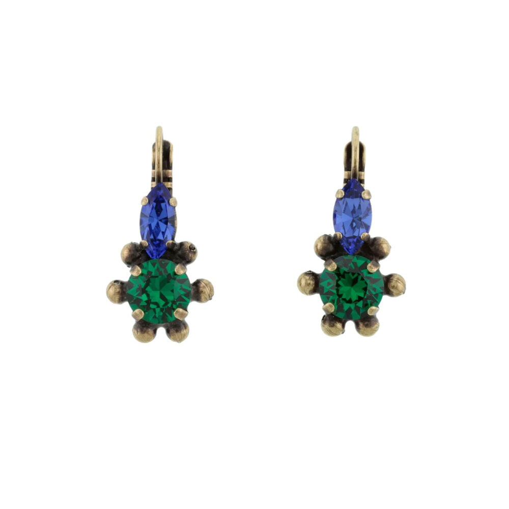 Beti Earrings | Green & Blue