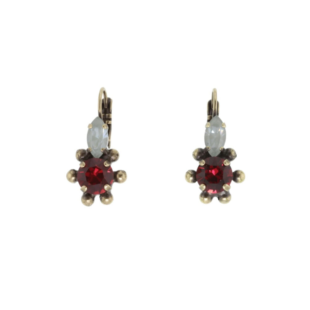 Beti Earrings | Red & Grey