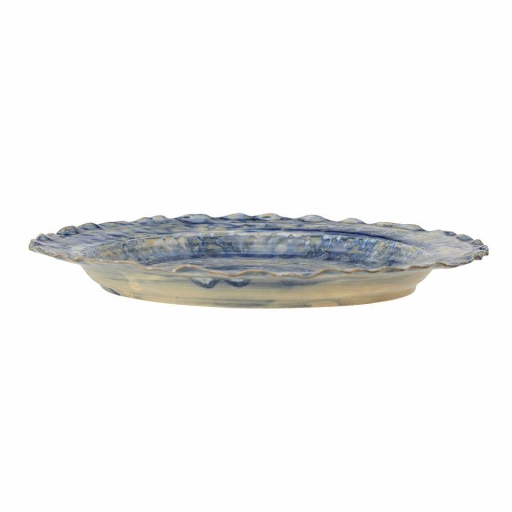 Blue Stoneware Serving Plate