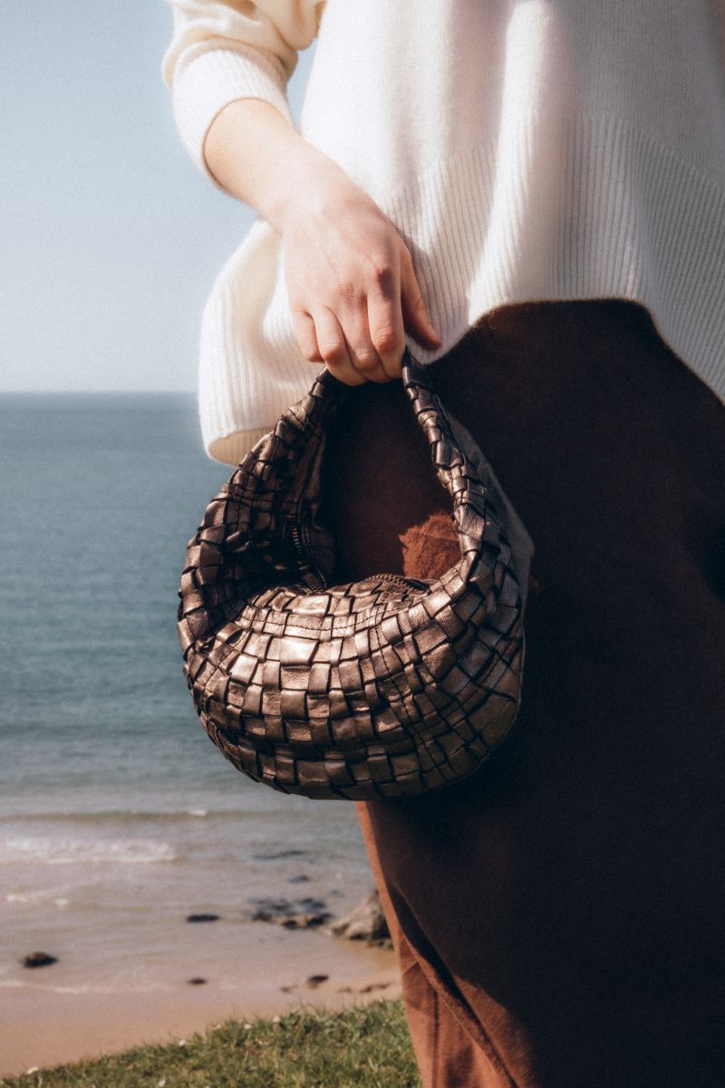 Campomaggi Woven Shoulder Bag | Grey