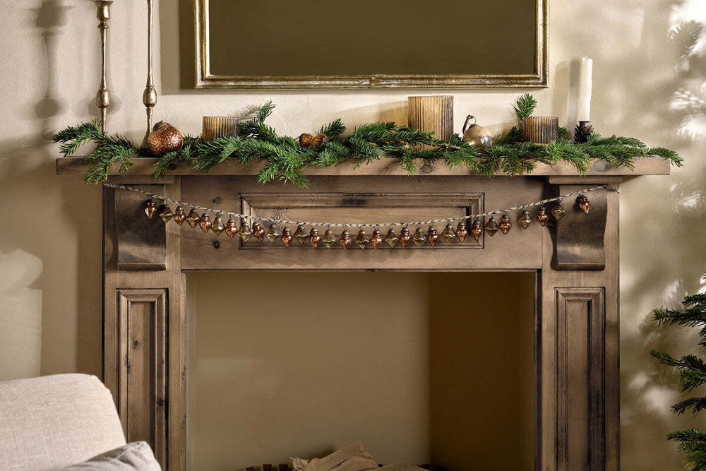 Ekiti Bauble Garland | Antique Gold & Rust