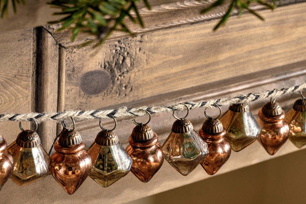 Ekiti Bauble Garland | Antique Gold & Rust