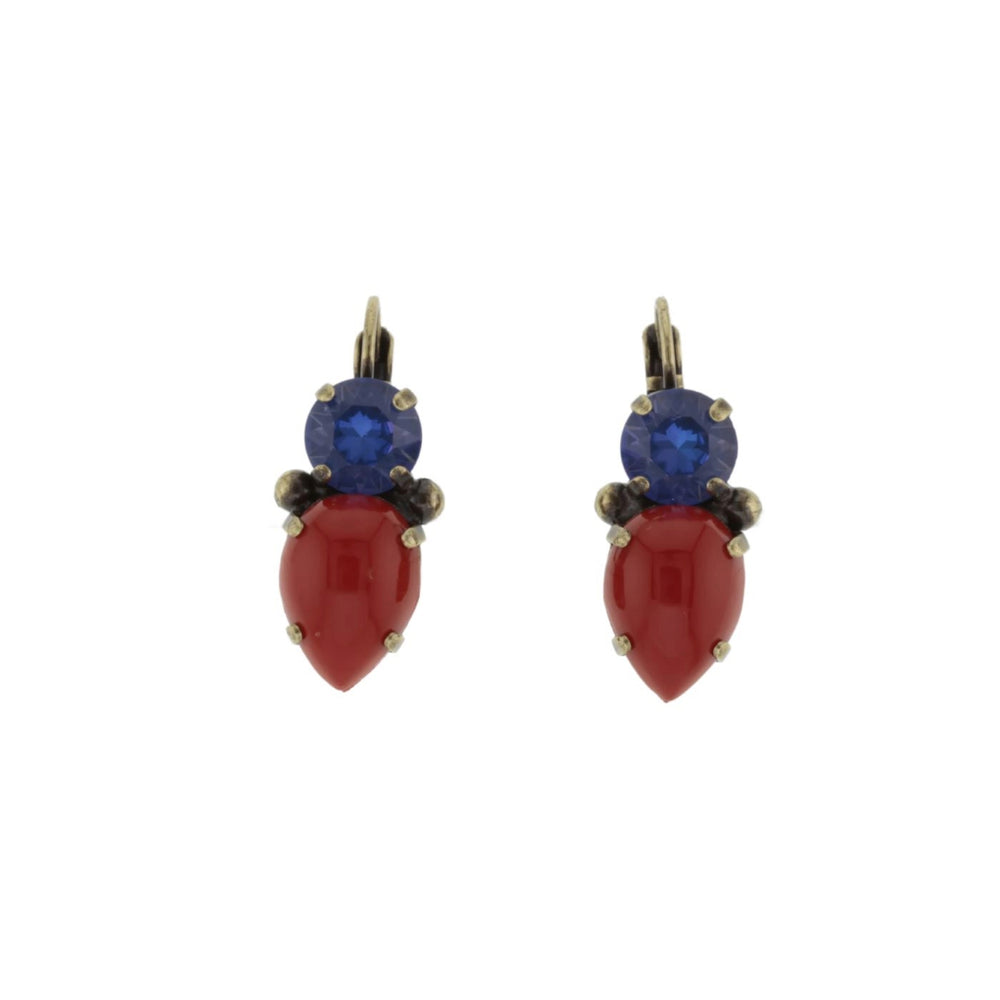 Ela Earrings | Red & Blue