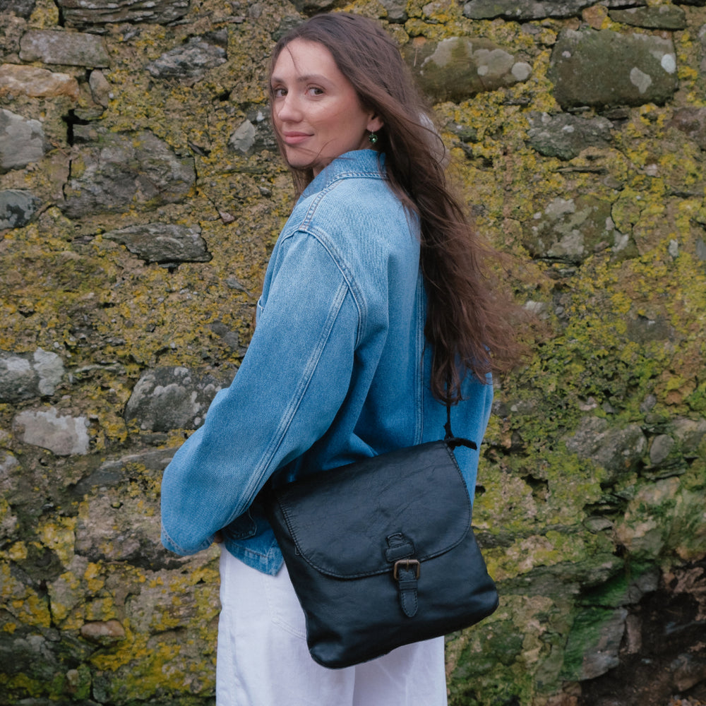 Eli Leather Bag | Black