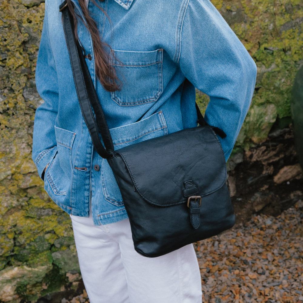 Eli Leather Bag | Black