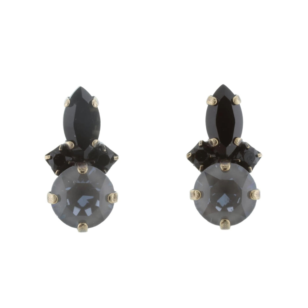 Eli Earrings | Charcoal & Black