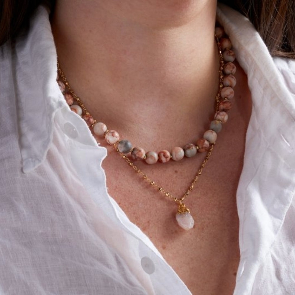 Hadari Rose Quartz Necklace