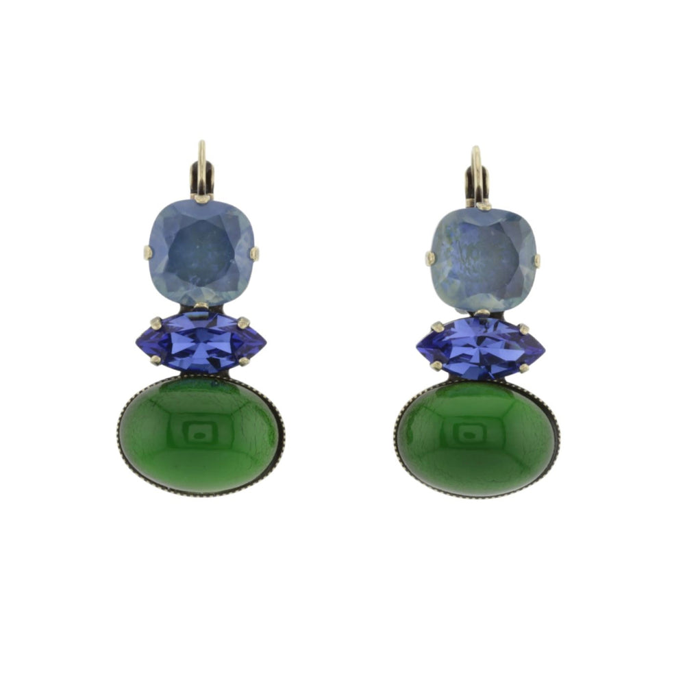 Lili Earrings | Green & Blue