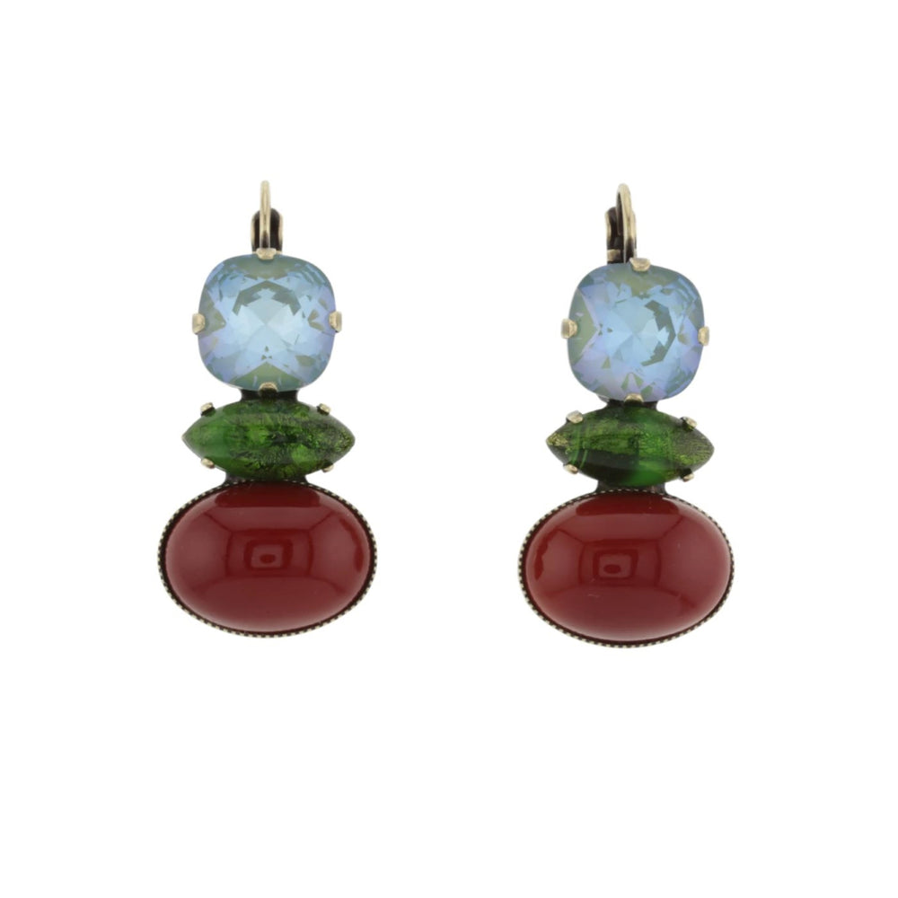 Lili Earrings | Red & Blue