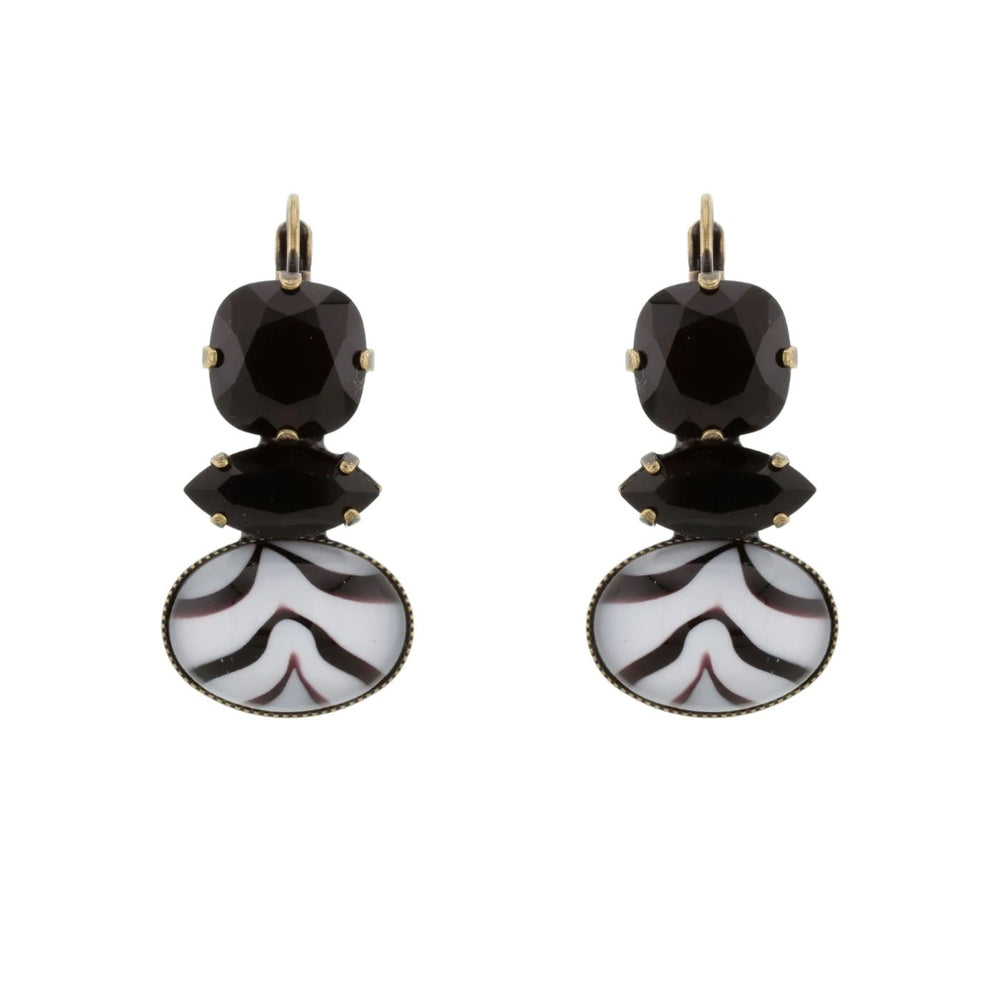 Lili Earrings | Zebra