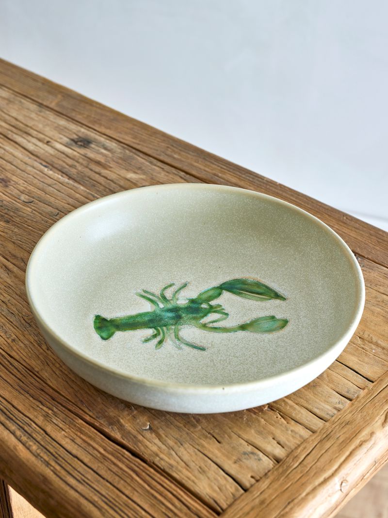 Green Lobster Serving Bowl