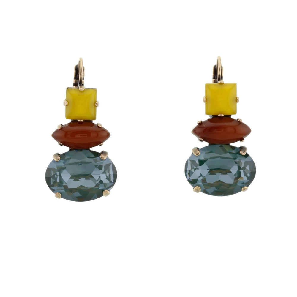 Lois Earrings | Slate & Yellow