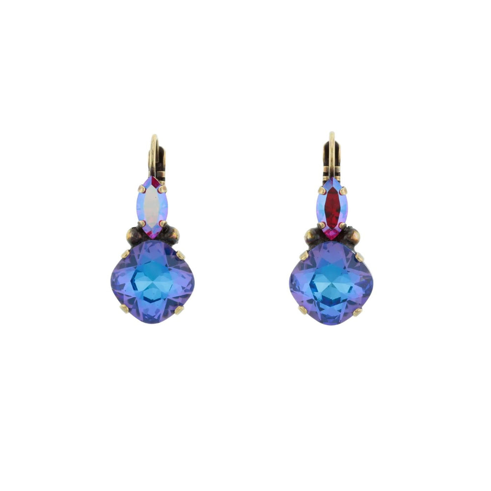 Megan Earrings | Blue & Sparkly Pink