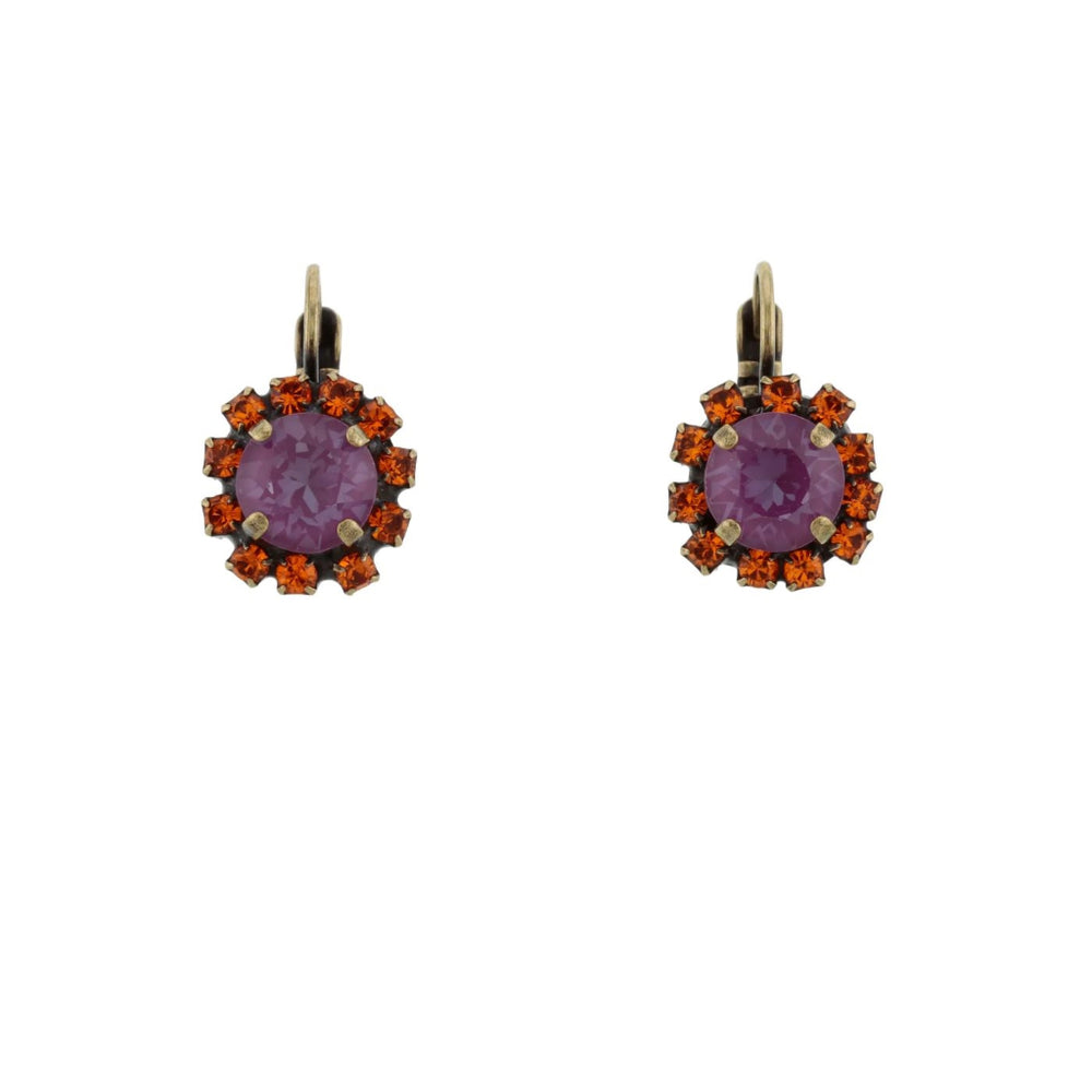 Nansi Earrings | Purple & Coral