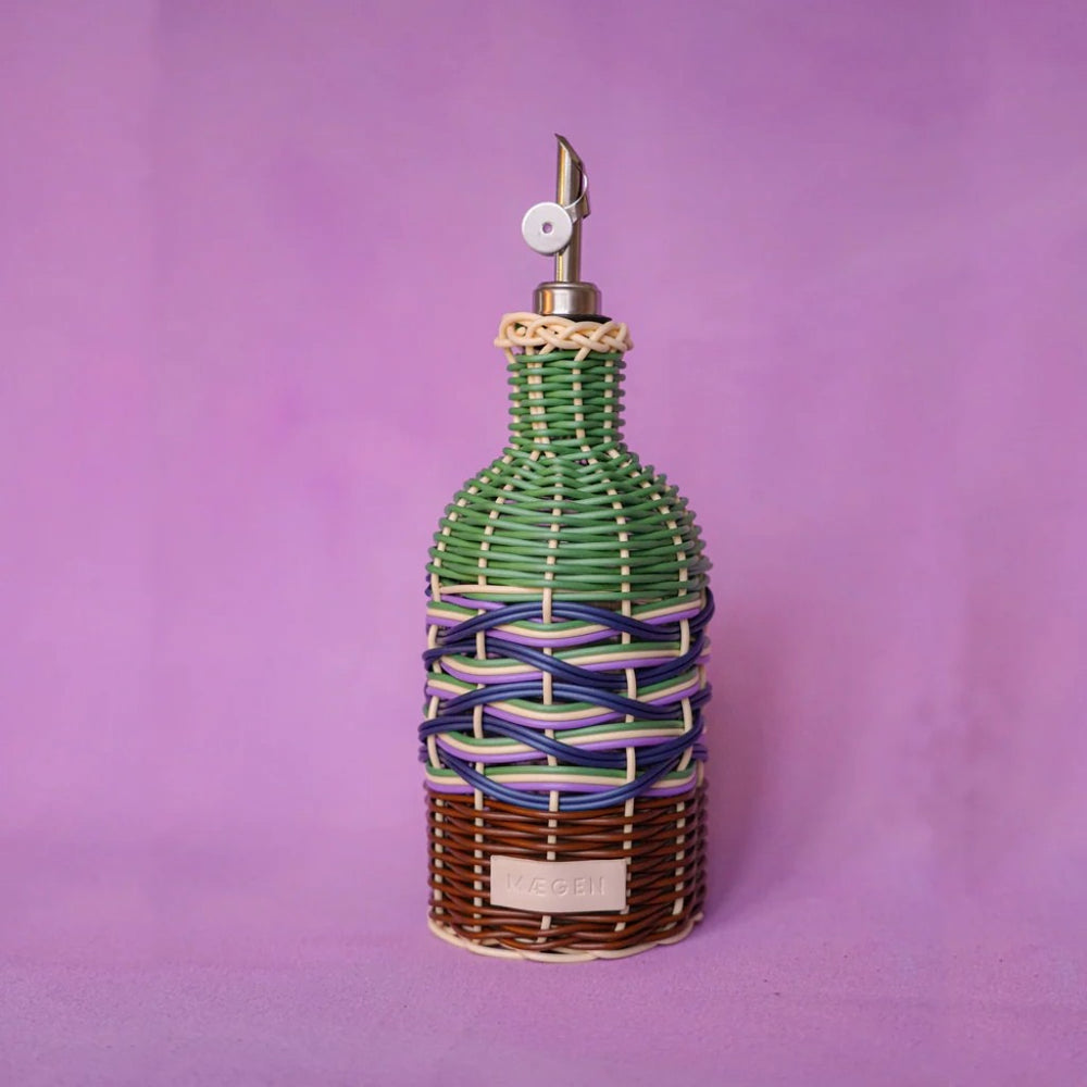 Woven Oil Pourer | Brown & Green