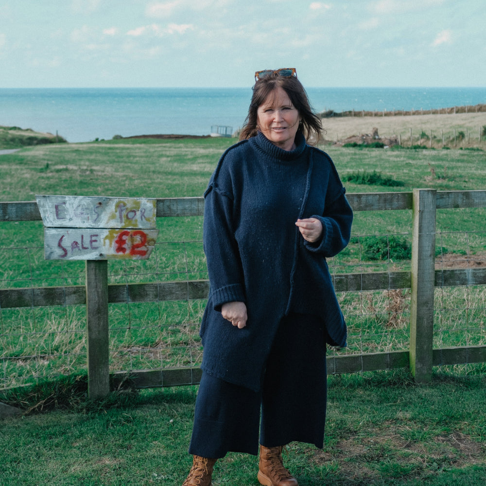 Sort Aarhus Oversized Pullover | Navy