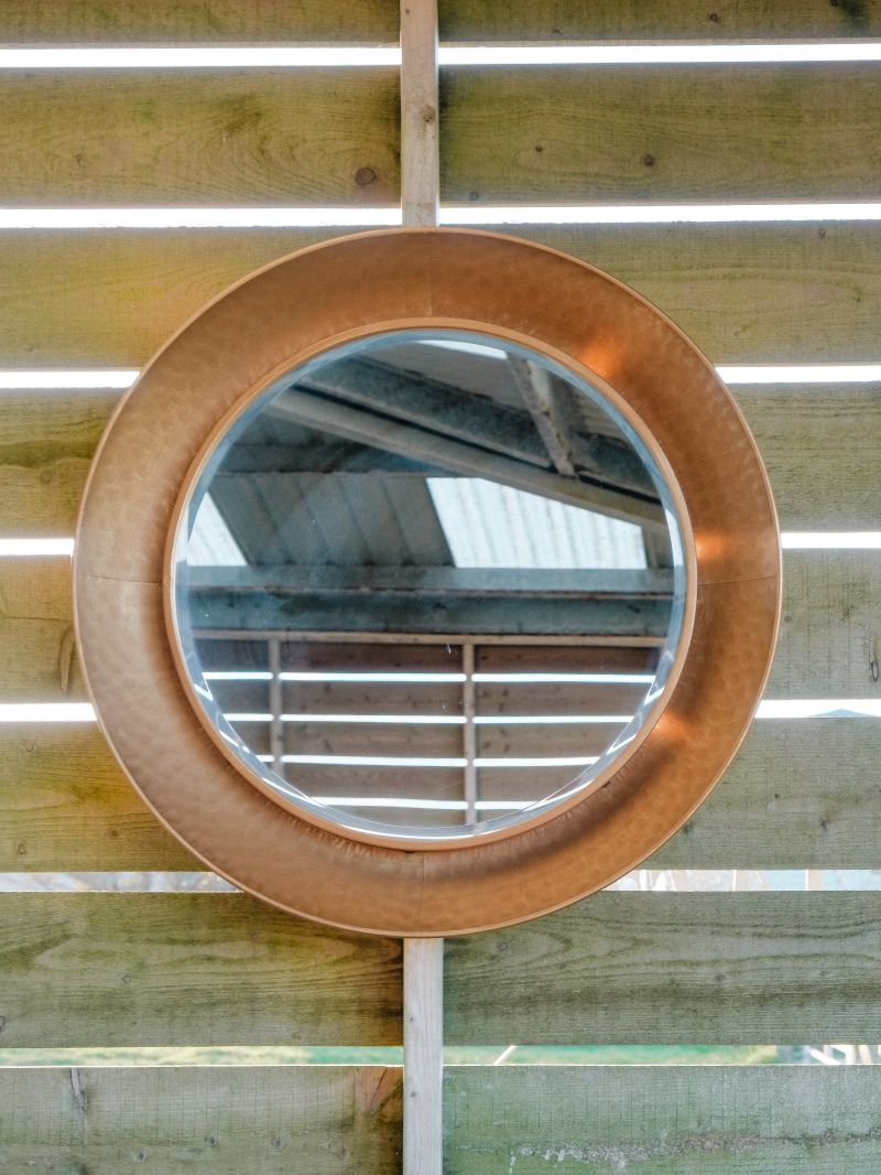 Gold Round Wall Mirror
