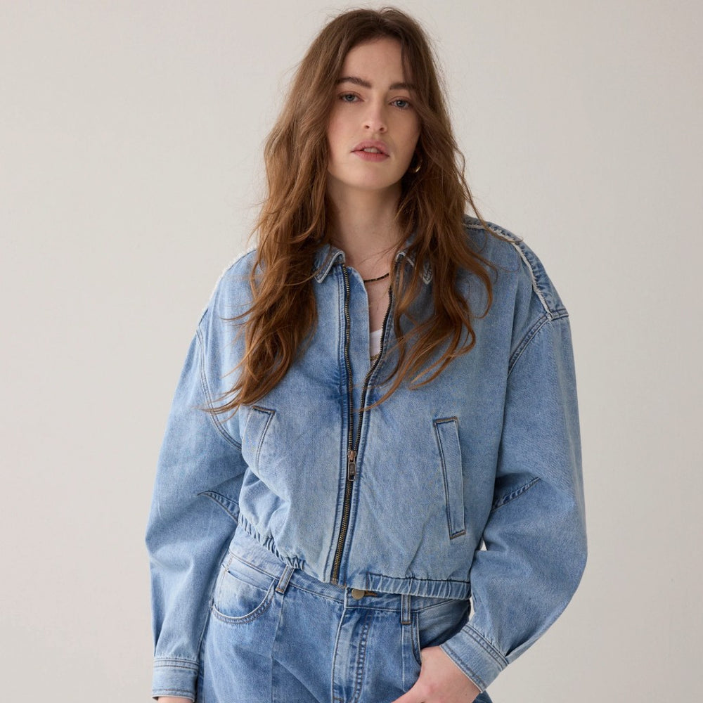 Summum Denim Bomber Jacket