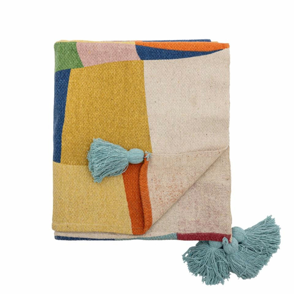 Sgwariau Cotton Throw