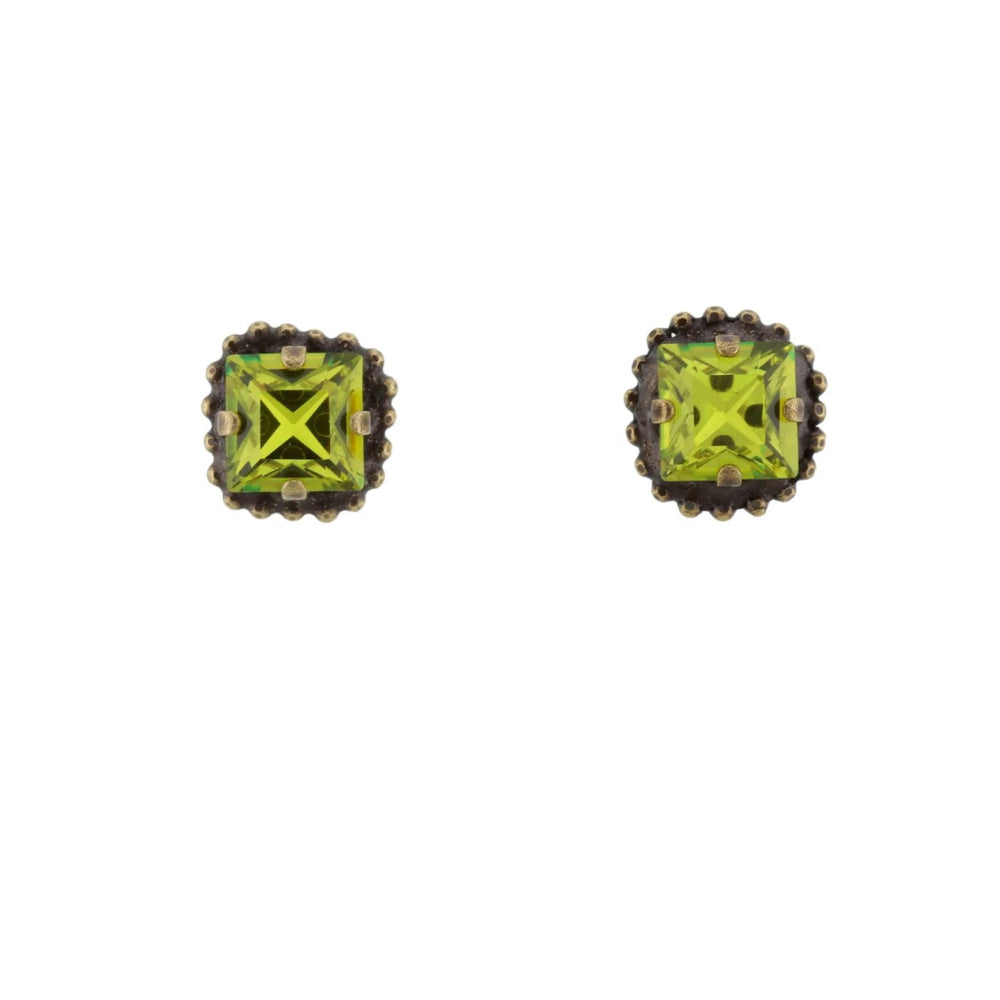 Square Stud Earrings | Pistachio