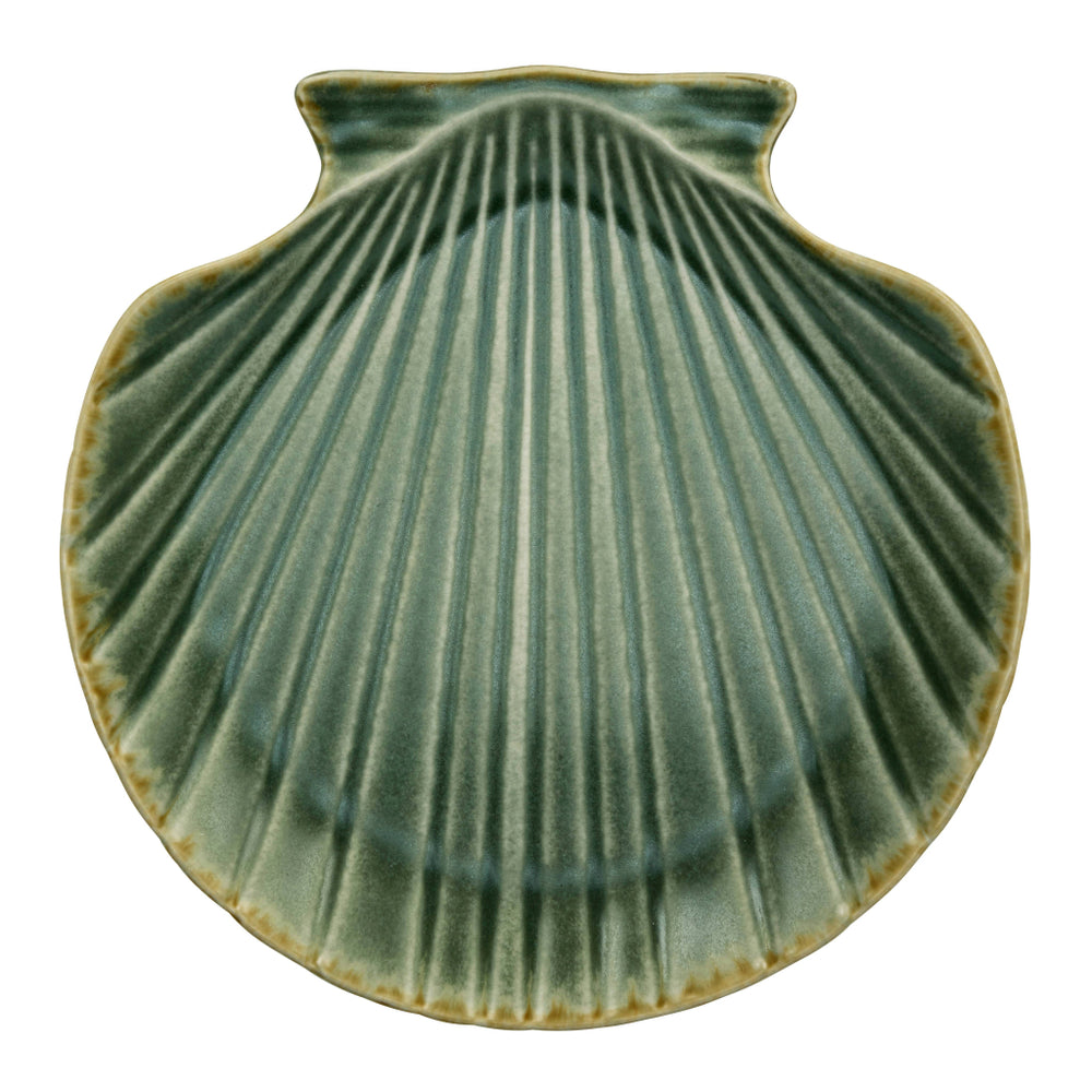 Stoneware Shell Tray | Green