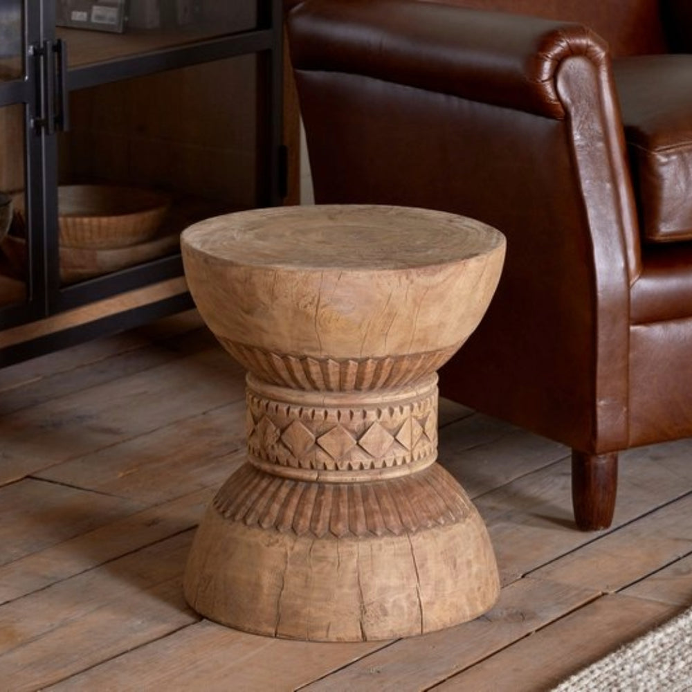Taru Carved Side Table