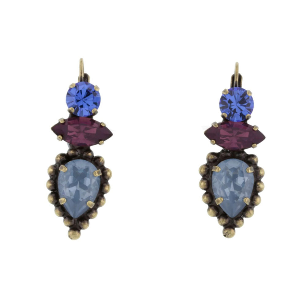 Teleri Earrings | Violet & Blue