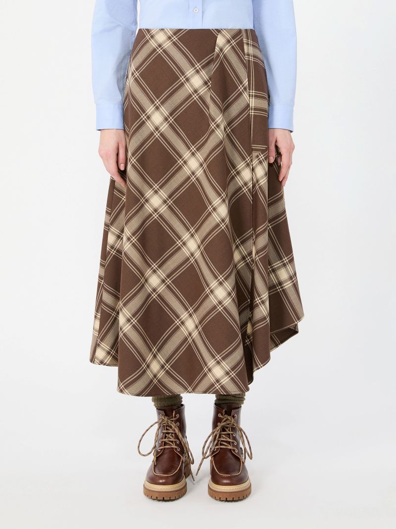 Weekend Max Mara Brown Tartan Skirt