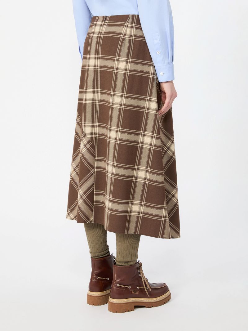 Weekend Max Mara Brown Tartan Skirt