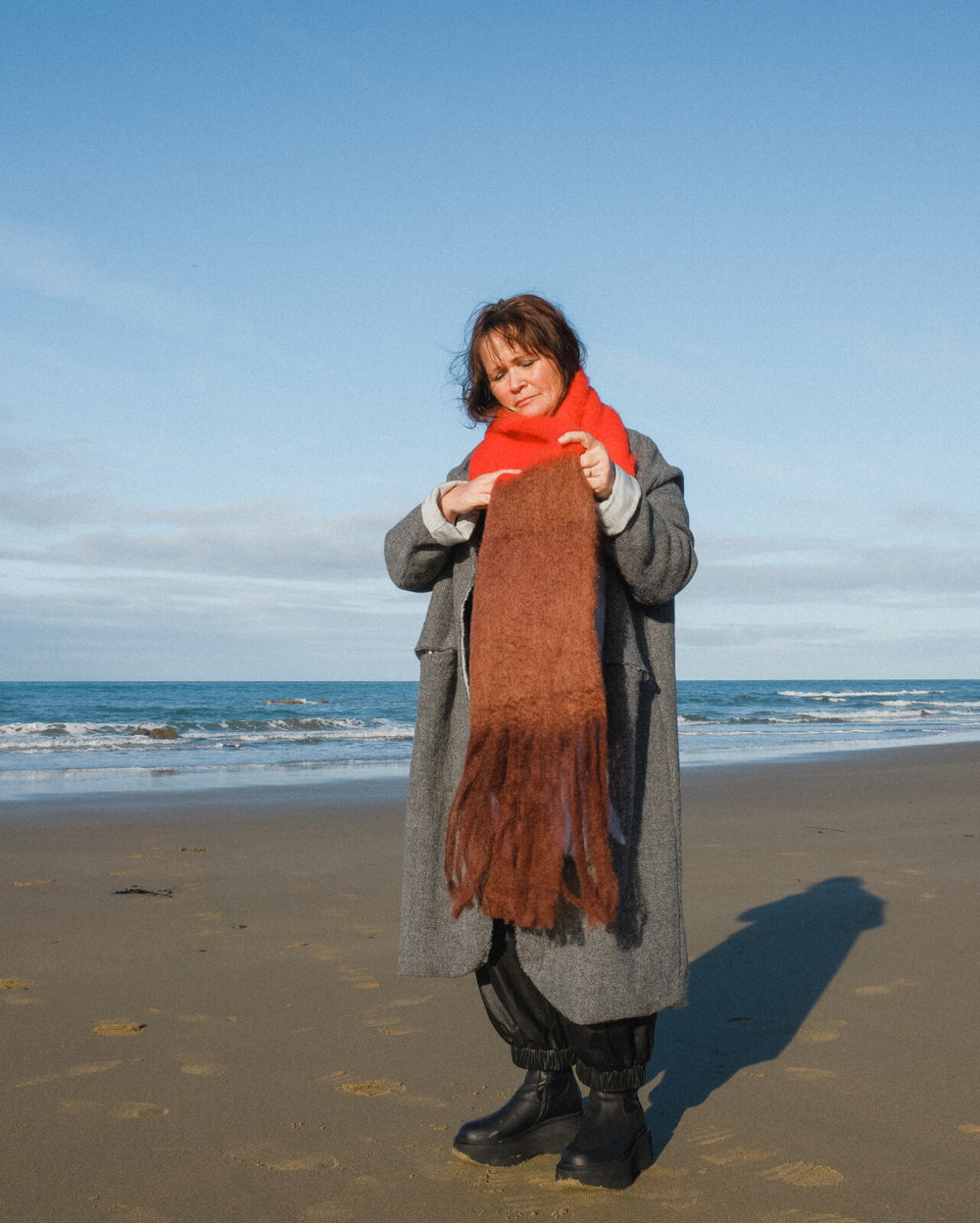 Two Tone Mohair Scarf