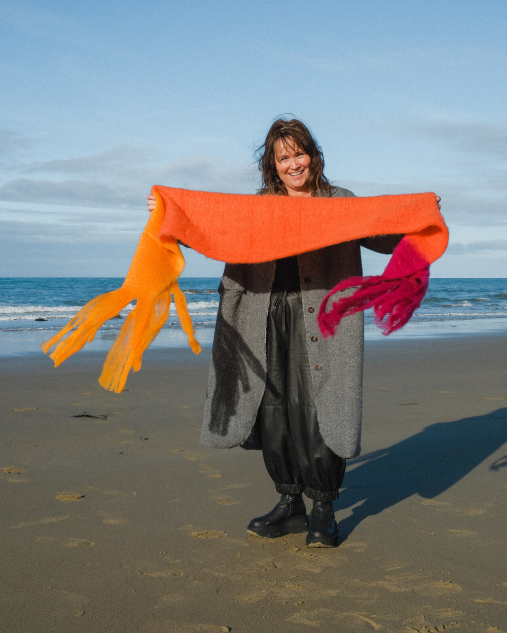 Two Tone Mohair Scarf