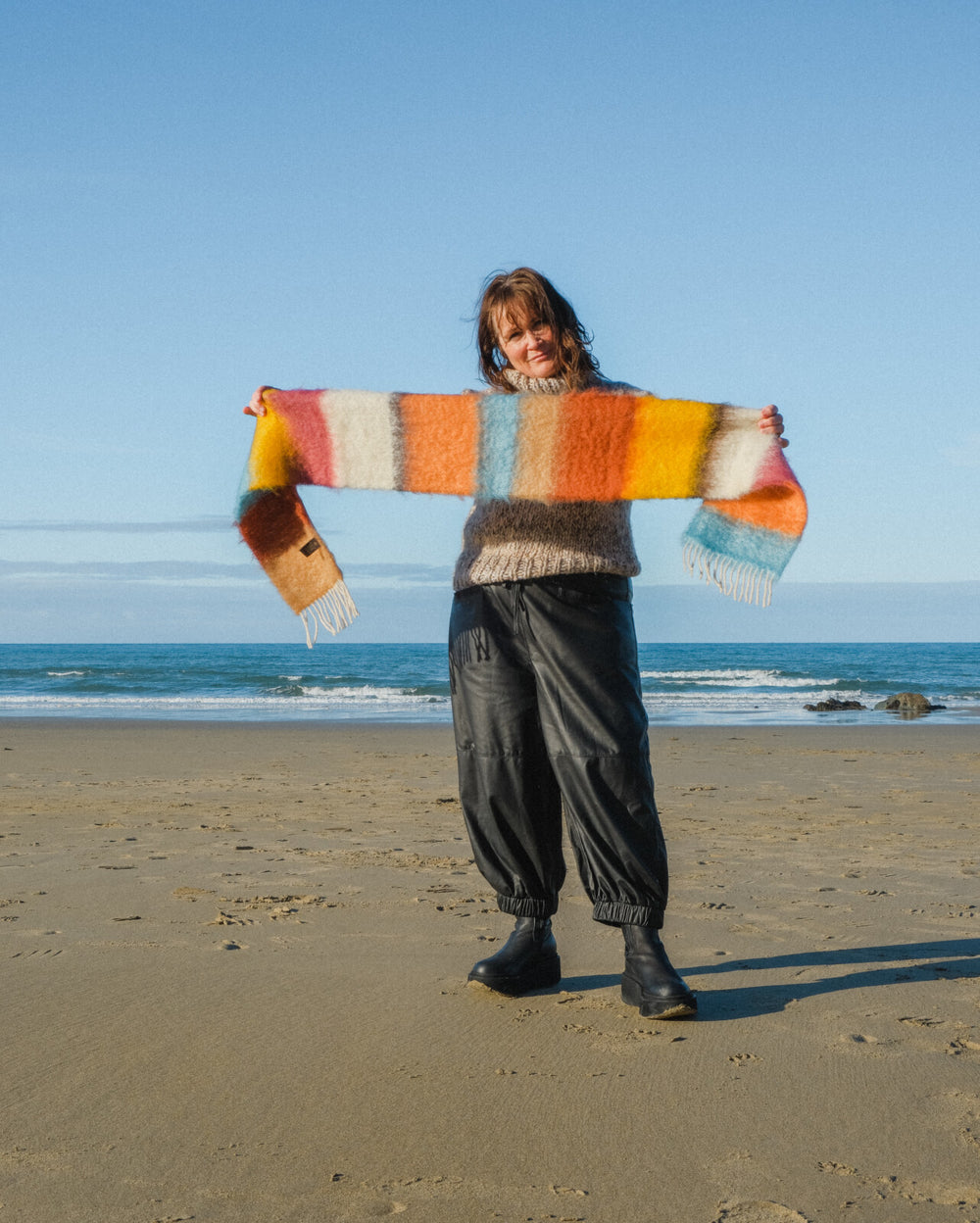 Striped Mohair Scarf