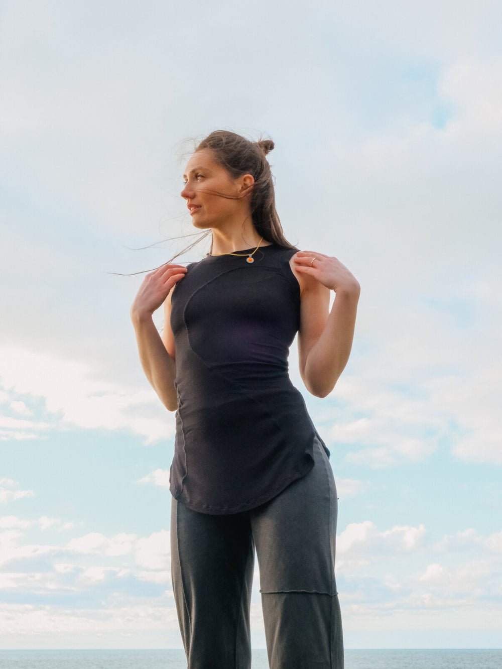 Sort Aarhus Top | Black