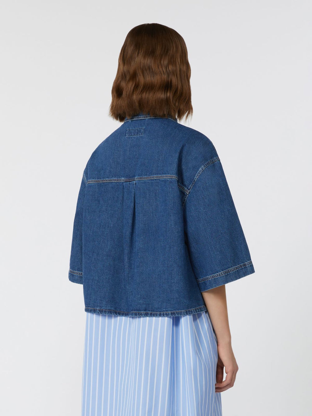 Weekend Max Mara Denim Cropped Shirt