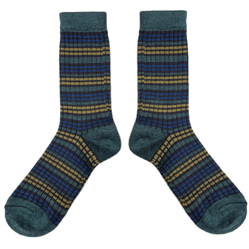 Sanau Streipiau Merino | Gwyrdd