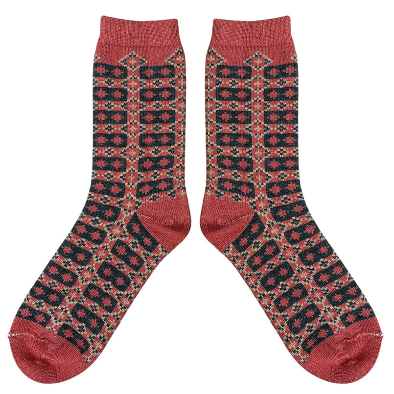 Brae Socks | Winter Rose