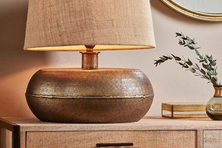 Large Lumbu Lamp Antique Brass