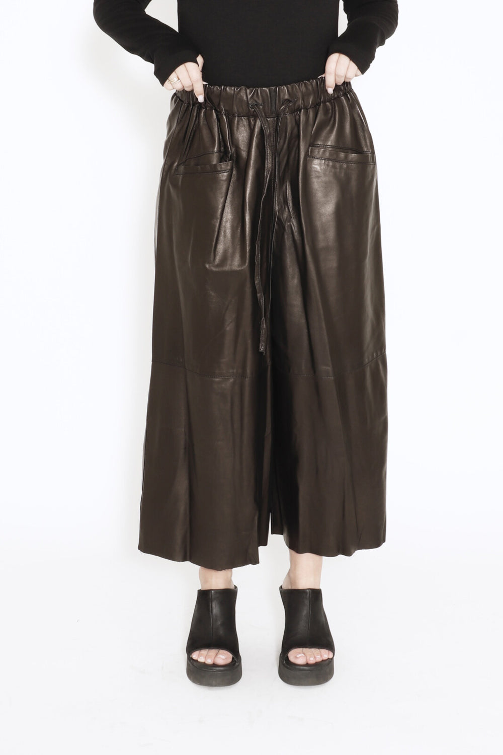 Sort Aarhus Leather Pants