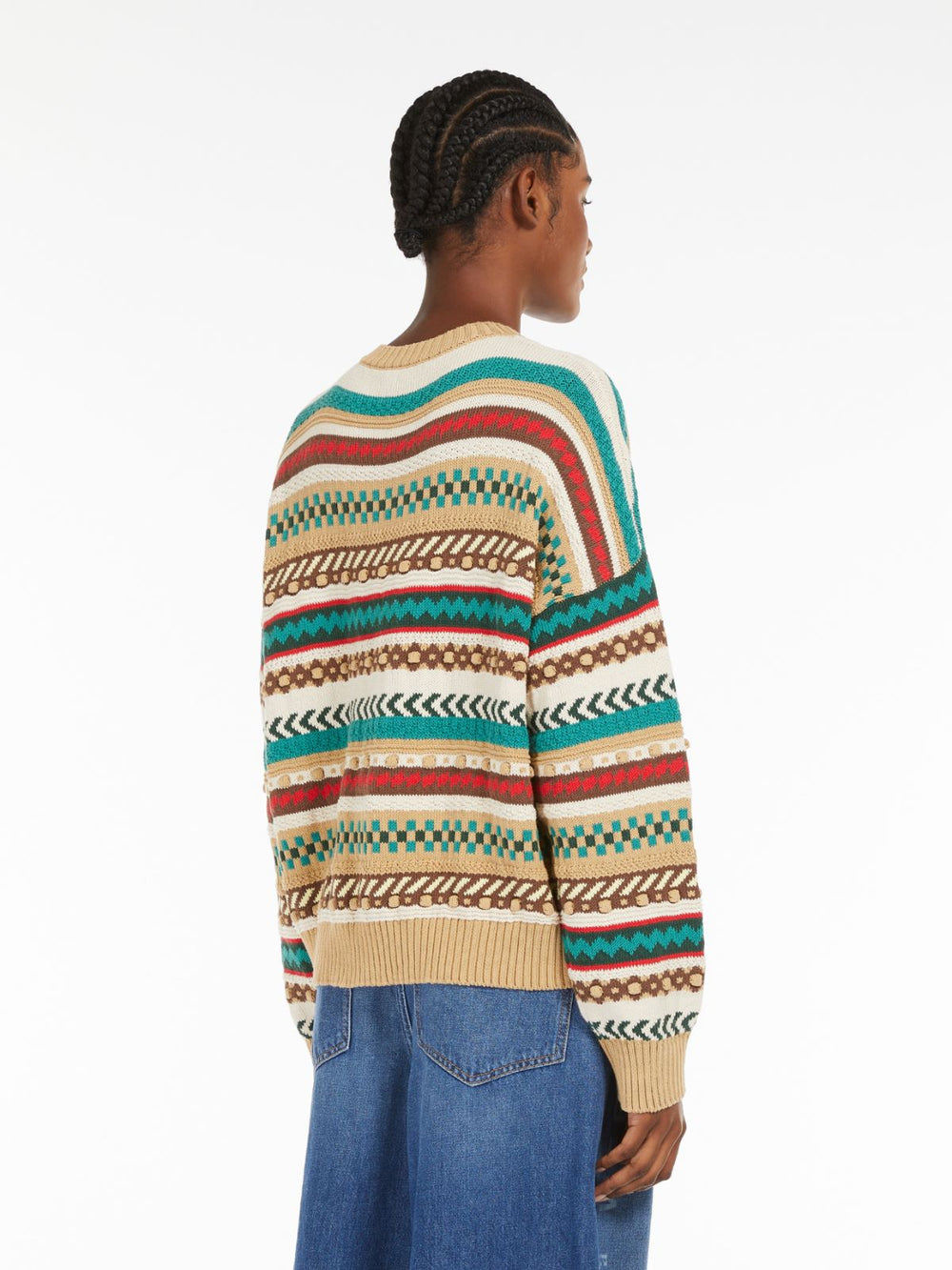 Weekend Max Mara Jacquard-Patterned Cotton Sweater