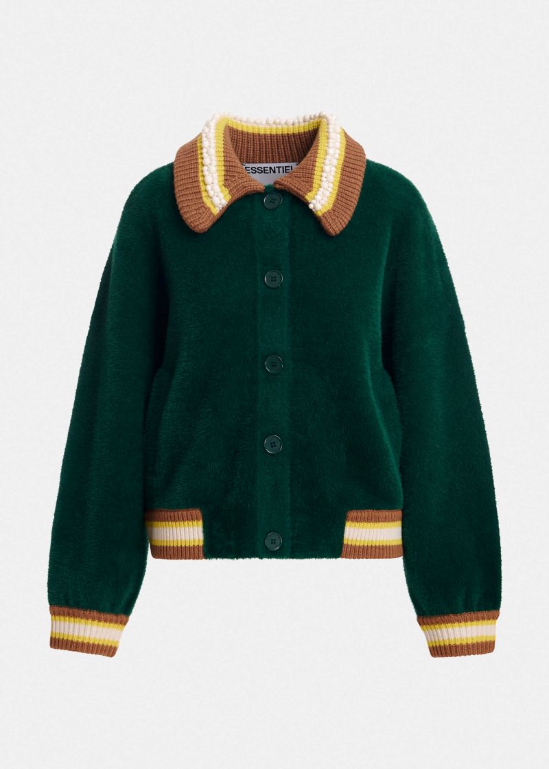 Essentiel Antwerp Kamore Knit Cardigan | Forest Whisper