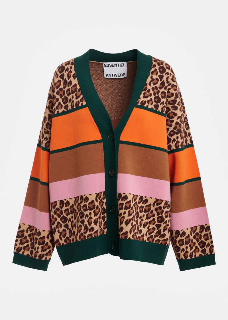 Essentiel Antwerp Kaudi Striped Knit Cardigan