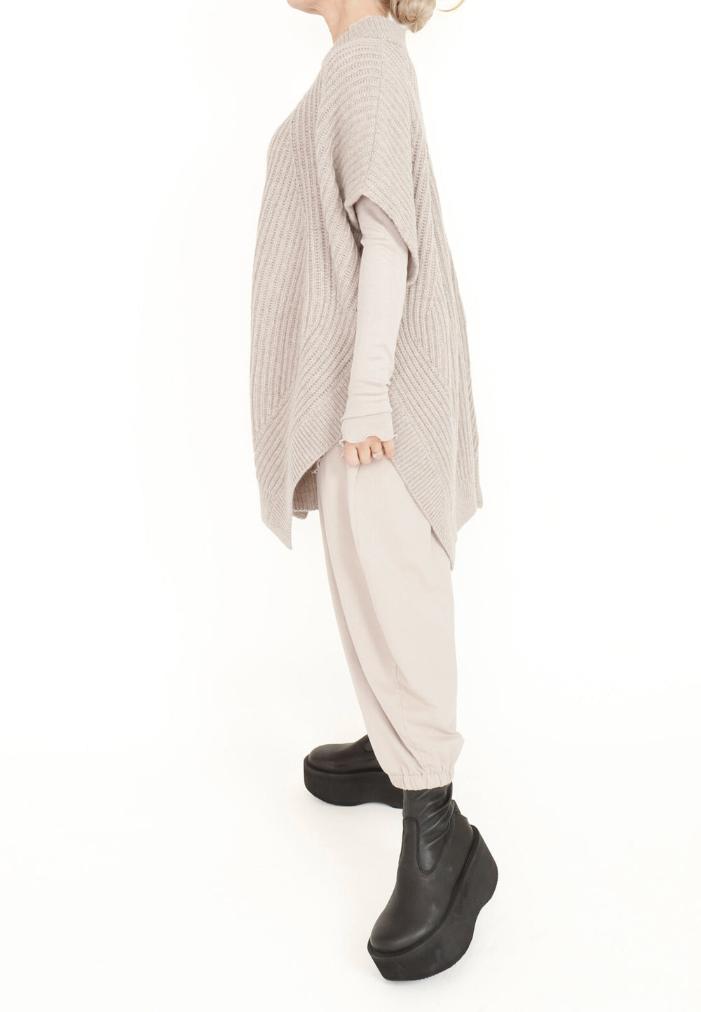 Sort Aarhus Oversized Vest | Beige