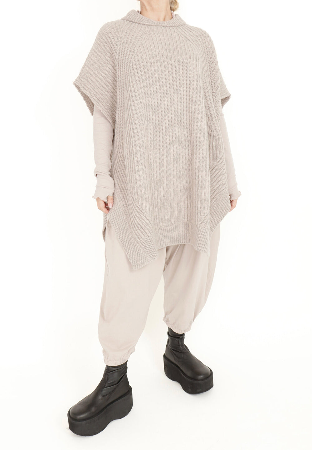 Sort Aarhus Oversized Vest | Beige