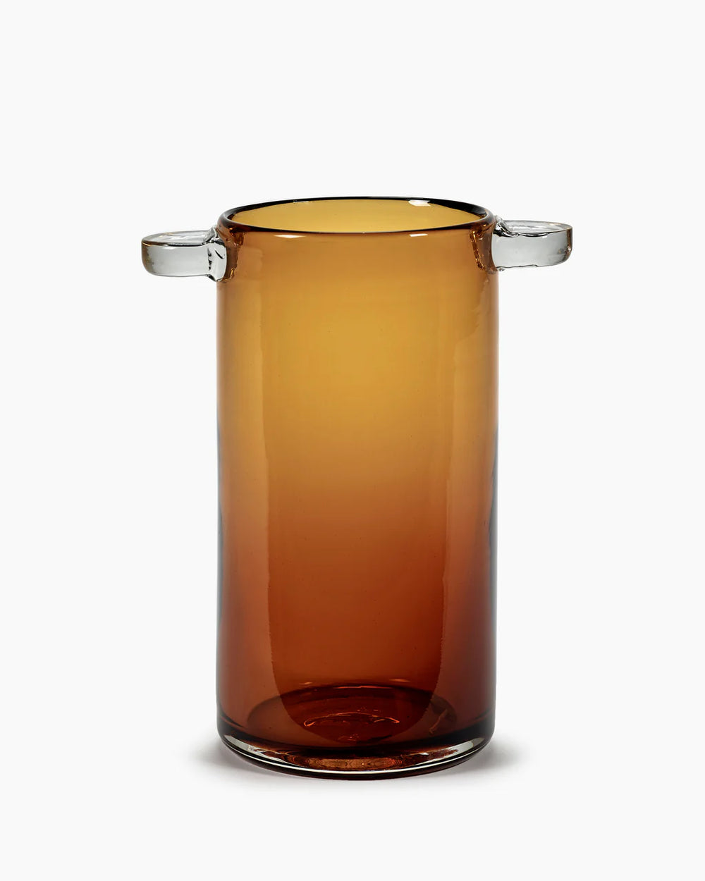 Amber Wind & Fire Glass Vase