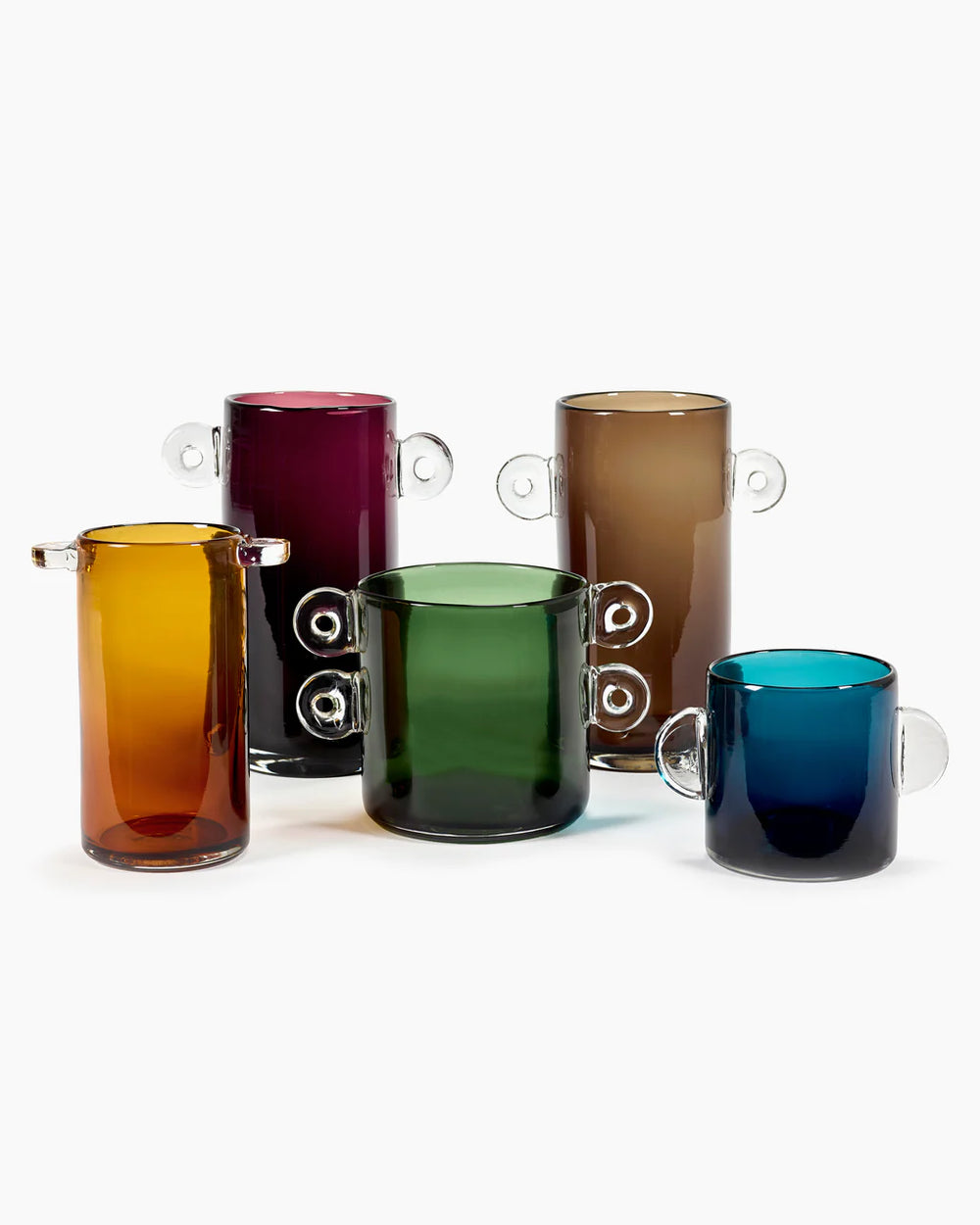 Blue Wind & Fire Glass Vase