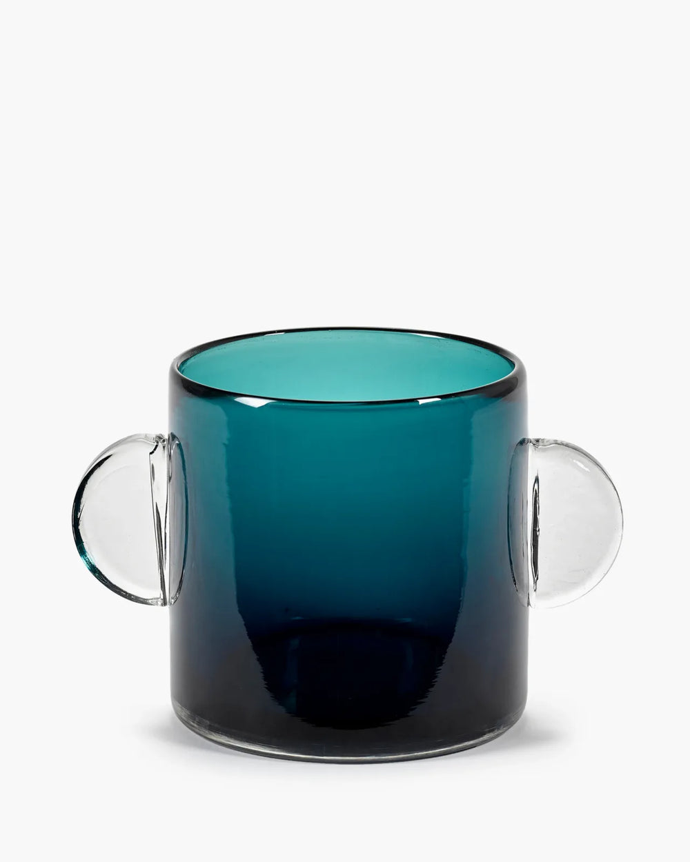 Blue Wind & Fire Glass Vase