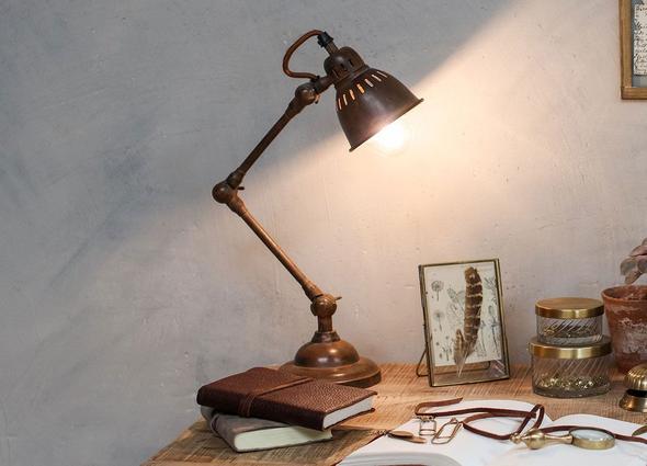 Tubu Brass Desk Lamp Rust Finish Cwt Tatws
