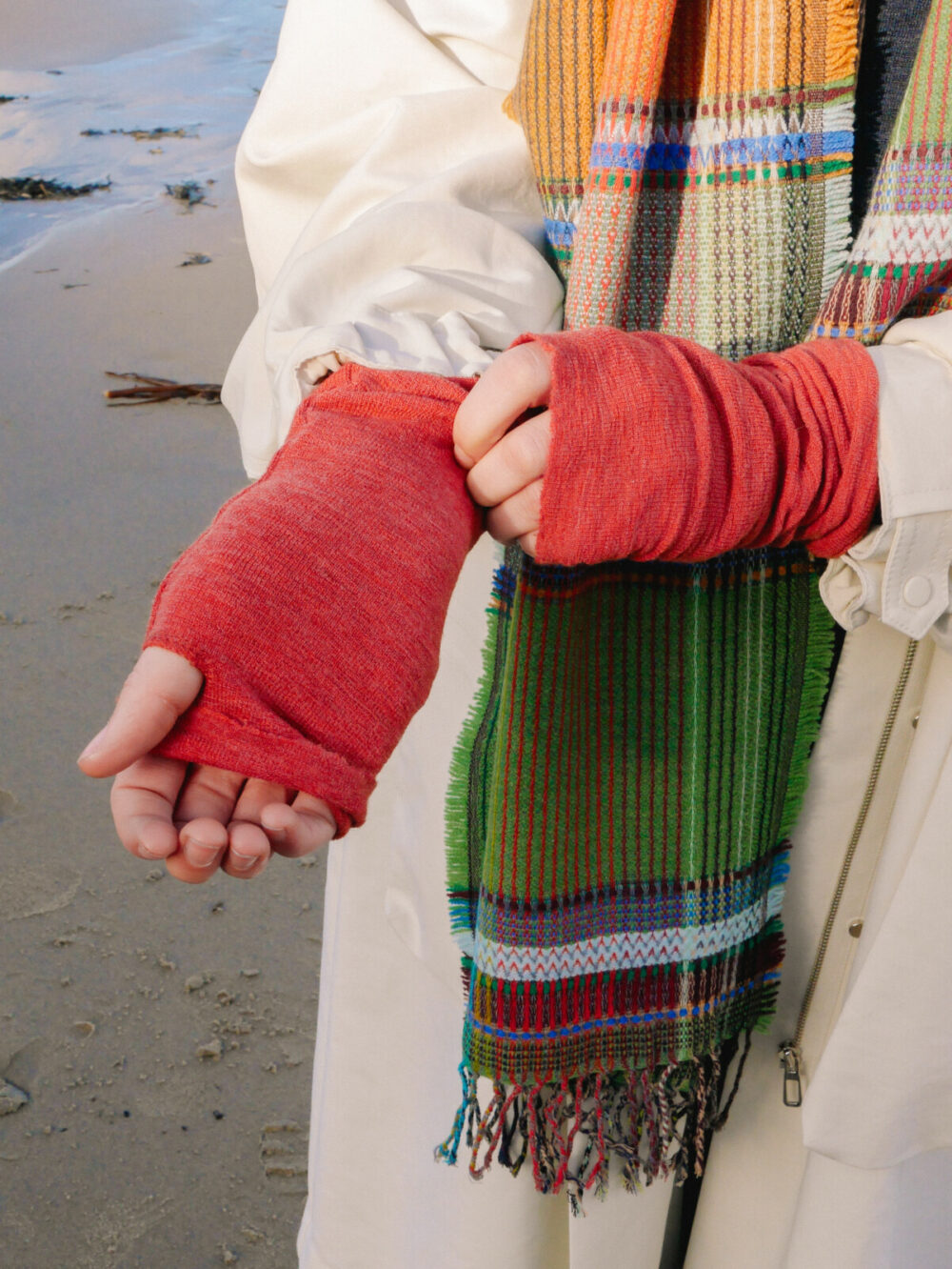 Terracota Merino Wrist Warmers - Image 2